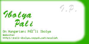 ibolya pali business card